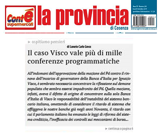 Il caso Visco vale più di mille conferenze programmatiche